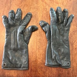 Coach Leather and Cashmere Gloves